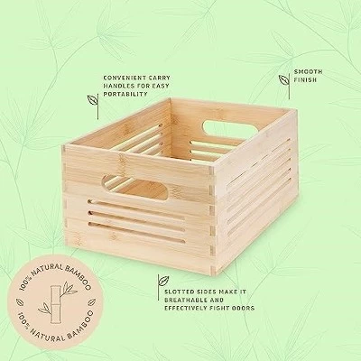 Creative Scents Natural Bamboo Storage Bin 4 Creative Scents Natural Bamboo Storage Bin - Image 4