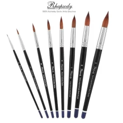 Creative Mark Rhapsody Kolinsky Sable Brushes For Professional Watercolorists - Round Excellent Spring, Full Belly, Split-Proof Points, Chrome -Creative GUEST a87dcf3b 9fb4 4e52 b760 8d95835744f8
