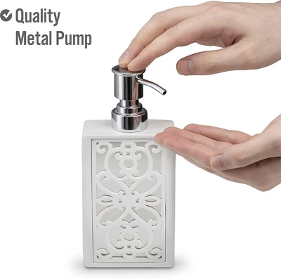 Creative Scents Mirror Janette White 4 Piece Bathroom Accessories Set 2 Creative Scents Mirror Janette White 4 Piece Bathroom Accessories Set - Image 2