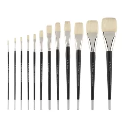 Creative Mark Pro Stroke Premium White Chungking Hog Bristle Artist Paint Brush - Flat - Natural Bristle Brush W/ Great Control Suitable For Oils, -Creative GUEST a9896036 bd40 436f 92f9 bd0cfc67289a