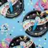Creative Converting Birthday Beats Disco Party Plates And Napkins Set 48ct