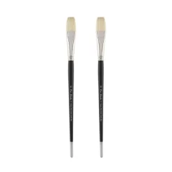 Creative Mark Pro Stroke Premium White Chungking Hog Bristle Artist Paint Brush - Flat - Natural Bristle Brush W/ Great Control Suitable For Oils, -Creative GUEST aa2cdbf0 e579 4eb2 ac6e 07927eecca5a