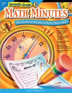 Creative Teaching Pres Math Minutes Book, Grade 7
