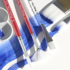 Creative Mark Polar Flo Professional Watercolor Brushes - Round Packs Of 2 - Short Handle, Nickel-Plated Seamless Brass Ferrule - Art Paint Brushes -Creative GUEST acbd9e8c 104a 414f ad17 33635b4c1973