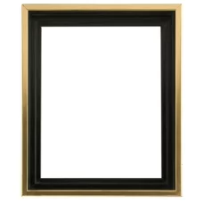 Creative Mark Illusions Floater Frame For 3/4" Depth Stretched Canvas Paintings & Artwork - [Black With Gold Edge] -Creative GUEST aeab7a6a 0291 4a75 aace 7c948d5f833d