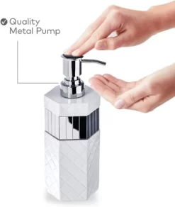 Creative Scents Quilted Mirror 4 Piece Bath Gift Set -Creative GUEST b0ccee32 c8da 4043 ba58 840e060bf7db