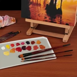 Creative Mark Ebony Splendor Long-Handled Synthetic Sable Paint Brush, Brights, Pack Of 3, Teijin Multi-Filament Hair, Handcrafted Synthetic Paint -Creative GUEST bc2b79c3 bed9 4820 8e4c 958594bbfa04 2