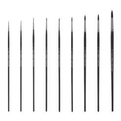 Black Swan Synthetic Red Sable Round Paint Brushes Sets Of 2 - Professional Quality Long Handle Paint Brushes For Oil, Heavy Body Media And Acrylic - -Creative GUEST c1b69d89 7a04 4bcf b13b b512c6ad30fa 3