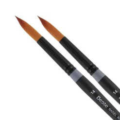 Creative Mark Beste Golden Taklon Nadel Round, #10 - 2 Pack Artist Paint Brush, Professional Watercolor Brushes, For Acrylic Painting, Short Handle, -Creative GUEST c2db5fcd f475 447c b376 da8e060d41fa