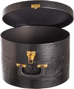 Creative Scents Round Hat Box Container With Gold Locking Lid And Sturdy Handle 12 Creative Scents Round Hat Box Container With Gold Locking Lid And Sturdy Handle -Creative GUEST c61f0621 db76 47d9 926a d2e4c844c693