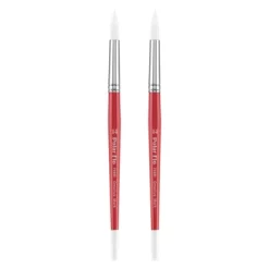 Creative Mark Polar Flo Professional Watercolor Brushes - Round Packs Of 2 - Short Handle, Nickel-Plated Seamless Brass Ferrule - Art Paint Brushes -Creative GUEST c8688e48 d5aa 40f4 9257 7e363f6e2d93