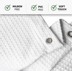 Creative Scents Matte White Waffle Shower Curtain -Creative GUEST c8eefd1d 0e6e 474f b9ee 395d393fd3a9