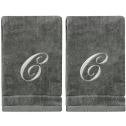 Creative Scents Gray Fingertip Monogrammed Towels Silver Embroidered 28 Creative Scents Gray Fingertip Monogrammed Towels Silver Embroidered -Creative GUEST c9406dca e4a3 4270 9c56 1331a6cad4a8