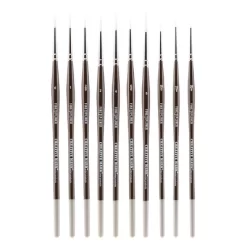 Creative Mark Fine Tip Liner Paint Brush Set Of 10 Ultra Fine Detail Soft Hair Paint Brush For Watercolor, Gouache, Inks, Acrylic, Oils, Technical -Creative GUEST cd62df20 5039 4a9f a3b3 91c9f0d56bcb