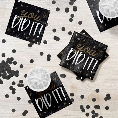 Creative Converting Glowing Graduate Paper Beverage Napkins 48ct 2 Creative Converting Glowing Graduate Paper Beverage Napkins 48ct - Image 2