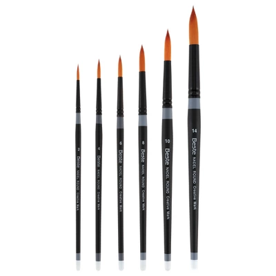 Creative Mark Beste Golden Taklon Nadel Round, #10 Artist Paint Brush, Professional Watercolor Brushes, For Acrylic Painting, Short Handle, Sharp 2 Creative Mark Beste Golden Taklon Nadel Round, #10 Artist Paint Brush, Professional Watercolor Brushes, For Acrylic Painting, Short Handle, Sharp - Image 2