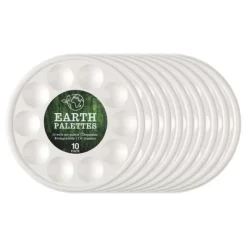 Creative Mark Disposable Paint Palette, 7-3/8" Diameter, 10 Pack - Eco-Conscious, Biodegradable Paint Holder Tray For Artists, Compostable Paint Tray -Creative GUEST d18eb7b9 541e 4619 a36b 64fb003fa112