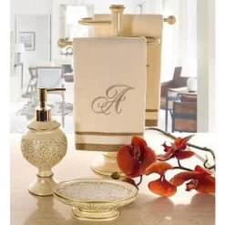 Creative Scents Shannon Beige 4-Piece Bathroom Set -Creative GUEST d44ac6b7 cfa0 46e7 a51b b49675617c37