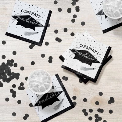 Creative Converting Graduate School Spirit White Paper Beverage Napkins 108ct 2 Creative Converting Graduate School Spirit White Paper Beverage Napkins 108ct - Image 2