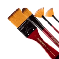 Creative Mark Ebony Splendor Short-Handle Synthetic Sable Paint Brush, Modern Mix Set Of 4, Teijin Multi-Filament Hair, Handcrafted Synthetic Paint -Creative GUEST d714d058 0f94 4fd9 ac0d 135a8ff24ee6