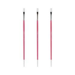 Creative Mark Pro White Soft Filament Acrylic Paint Brushes - Flat Sets Of 3 - Versatile Synthetic Brushes For Acrylic Painting , Gouache, Oils & -Creative GUEST d736ddbe 3d65 4e81 adb2 0b07cdbd85e4