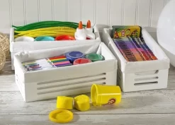 Creative Scents Wooden White Storage Bin 2 Pack Extra Small -Creative GUEST d756d7b8 f321 4913 8e98 1196d7947e95