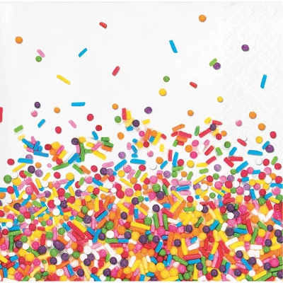 Creative Converting 48ct Confetti Sprinkles Beverage Napkins 3 Creative Converting 48ct Confetti Sprinkles Beverage Napkins - Image 3