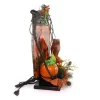 Halloween 17.5 Inch Moon And Owl Electric Figurine Halloween Figurine , Lighted Halloween Decor Lighted Pumpkin Grapevine (1PC)