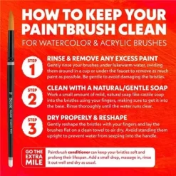 Black Swan Synthetic Red Sable Paint Brushes Try Me Set Of 6 - Professional Quality Long Handle Paint Brushes In Assorted Shapes And Sizes For Oil, -Creative GUEST dda040b6 19d9 4c47 b340 1a8d525bbc1e 5