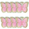 Creative Converting 24ct Golden Butterfly Shaped Paper Plates Pink
