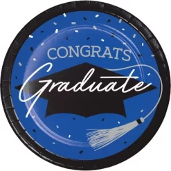 Creative Converting 9" Graduate School Spirit Cobalt Blue Paper Plates 54ct -Creative GUEST e28a547a dbdd 4bff 9429 c1ee1cb4349b