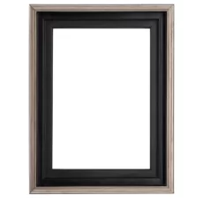 Creative Mark Illusions Floater Frame For 3/4" Depth Stretched Canvas Paintings & Artwork - [Black With Antique Silver] -Creative GUEST e52febd3 90c7 47a9 89f6 ee795a41310d