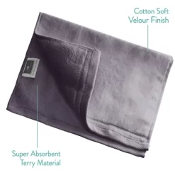 Creative Scents Cotton Velour Set Of 4 Towels - Gray 8 Creative Scents Cotton Velour Set Of 4 Towels - Gray -Creative GUEST e71d1259 0dff 40e7 804f 70f46404f4f1