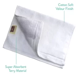 Creative Scents White Fingertip Monogrammed Towels Silver Embroidered -Creative GUEST e78faef2 9b27 4fa1 8d0f fe9ab10a3512