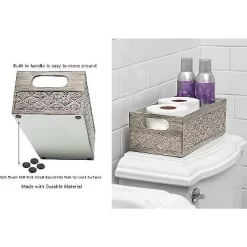 Creative Scents Silver Dublin Bathroom Organizer Storage Bin -Creative GUEST edb0d072 9373 4fa7 ab7a bdd68d1293bf