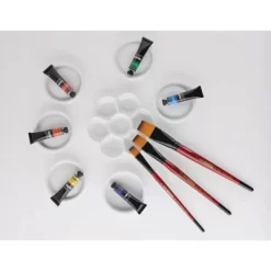 Creative Mark Ebony Splendor Short-Handle Synthetic Sable Paint Brush, Angular Set Of 3, Teijin Multi-Filament Hair, Handcrafted Synthetic Paint -Creative GUEST f013b7ea 7832 4152 9062 2b1d1231f673 1