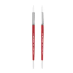 Creative Mark Polar Flo Professional Watercolor Brushes - Round Packs Of 2 - Short Handle, Nickel-Plated Seamless Brass Ferrule - Art Paint Brushes -Creative GUEST f01b9cb4 d6b7 42fc afe5 1b9cc586d2cf