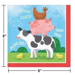 Creative Converting Farm Animals Birthday Party Supplies Kit 57ct -Creative GUEST f023f4aa 2663 4d6f 95e7 cdde9cf7494d