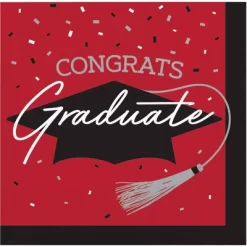 Creative Converting Graduate School Spirit Red Paper Beverage Napkins 108ct -Creative GUEST f22ef293 2b03 48e7 84b3 62cc33d7cf50