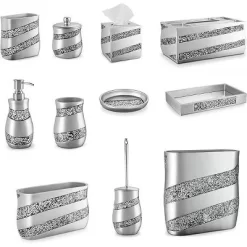 Creative Scents Silver Mosaic Toothbrush And Toothpaste Holder -Creative GUEST f2d685a0 bd02 40d8 83e0 d452f31445f1