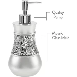 Creative Scents Gray Bathroom Silver Mosaic Glass Accessories Set -Creative GUEST fbf0e399 beab 456e b1ff c7df09905dd6