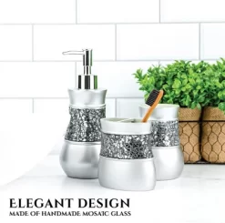 Creative Scents Brushed Nickel 6 Piece Bathroom Accessories Set 8 Creative Scents Brushed Nickel 6 Piece Bathroom Accessories Set -Creative GUEST fdaaa409 46b7 4dd0 bf9d 87bcacf65bb7