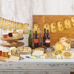 Creative Converting 24ct Cheers And Beers Appetizer Plates Brown