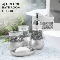 Creative Scents Brushed Nickel 6 Piece Bathroom Accessories Set 10 Creative Scents Brushed Nickel 6 Piece Bathroom Accessories Set -Creative GUEST fea53ea7 ee61 4556 bfb3 a76833e329ae