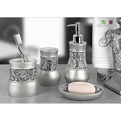 Creative Scents Silver Brushed Nickel Toothbrush Holder 5 Creative Scents Silver Brushed Nickel Toothbrush Holder - Image 5